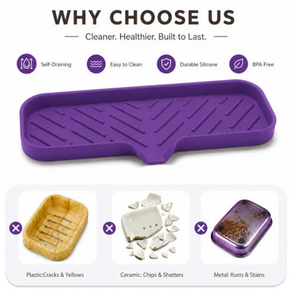 Silicone Soap Dish with Drain Spout
