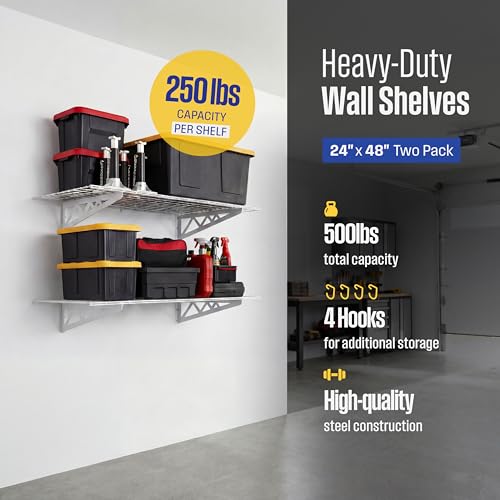 Steel Garage Wall Shelves 2 (2 Count)