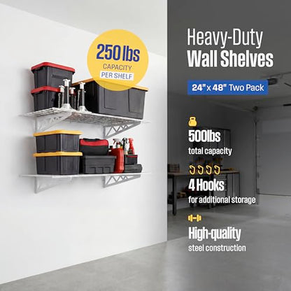 Steel Garage Wall Shelves 2 (2 Count)