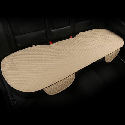 Pu Leather Car Seat Bottom Covers Protectors Include 1 Rear Bench Seat Cover Universal Fit 90% Vehicles