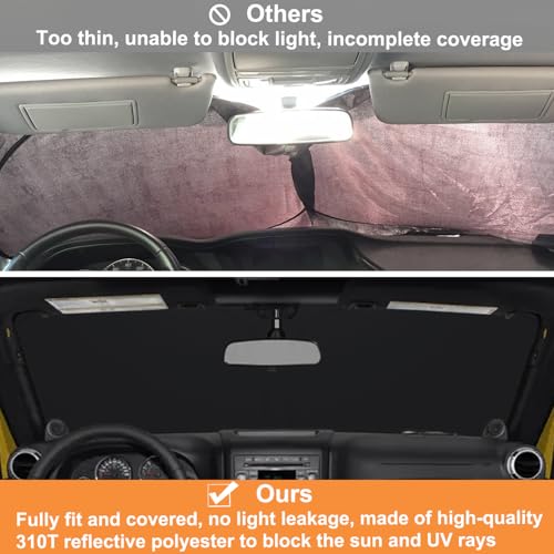 Windshield Sun Shade for Jeep Wrangler JK 2007