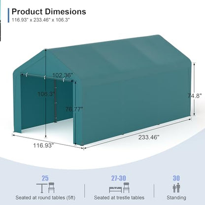 Carport 10‘ x 20’ Garage Car Canopy w