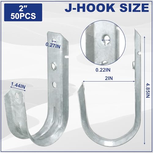 50 J Hooks for Hanging (50 Count)