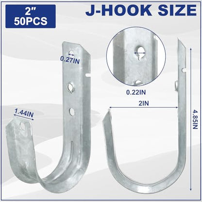 50 J Hooks for Hanging (50 Count)