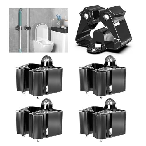 Broom Holder Wall Mount 4 Pack (4 Count)
