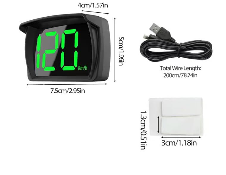 Heads Up Display for Cars HUD GPS Speedometer MPH with QC3.0 Fast Charger & Stable Silicone Pads