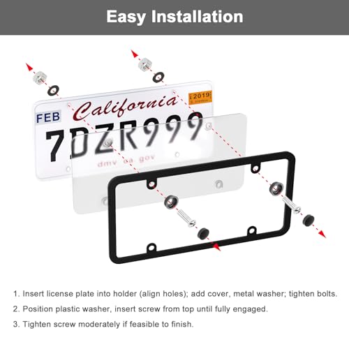 Transparent License Plate Cover and Frames