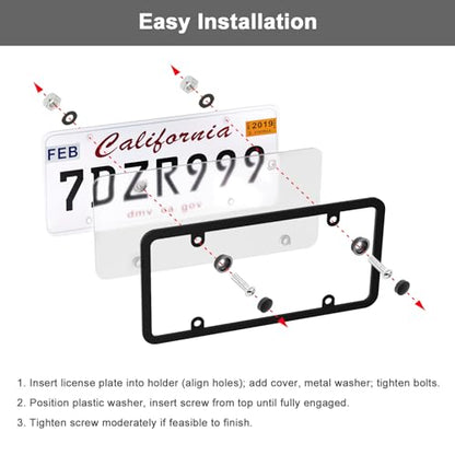Transparent License Plate Cover and Frames