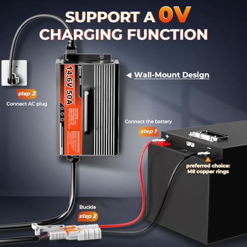 50 Amp 14.6 Volt LiFePO4 Lithium Battery Charger