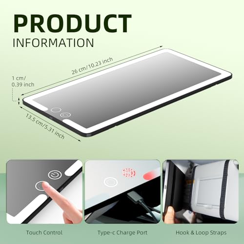 2PCS Car Visor Vanity Mirror with Lights (2 Count)