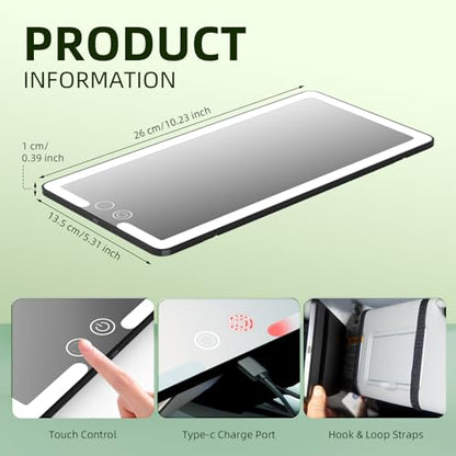 2PCS Car Visor Vanity Mirror with Lights (2 Count)