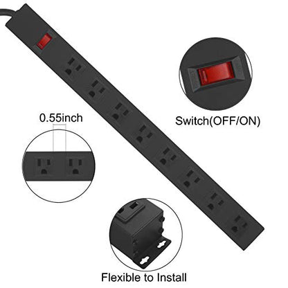 HHOSET Heavy Duty Long 8 Outlets (4 Count)