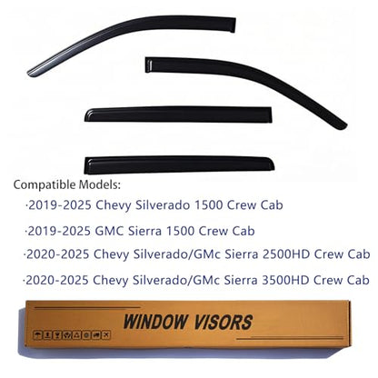 Window Visors Rain Guards Fits 2019