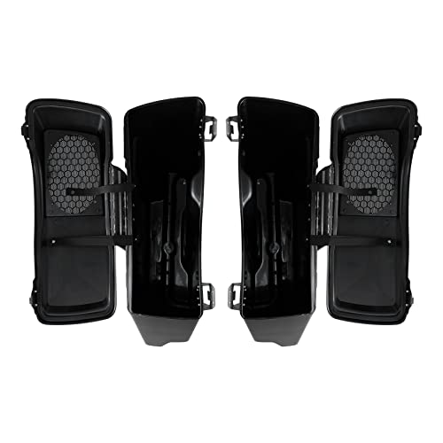 Motorcycle Saddlebags 5" Stretched Extended Hard Saddle BagsW (2 Count)