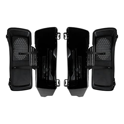 Motorcycle Saddlebags 5" Stretched Extended Hard Saddle BagsW (2 Count)