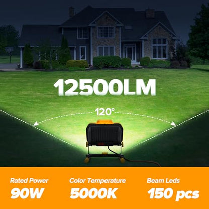12500 Lumen LED Work Light with Stand