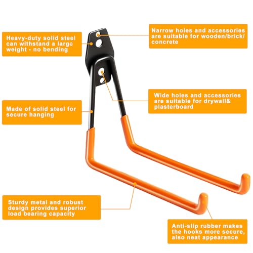Heavy Duty Garage Hooks for Hanging (2 Count)