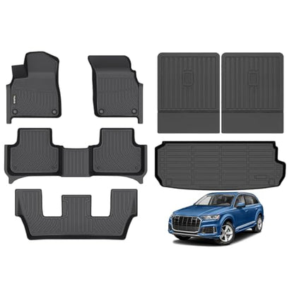 All Weather Floor Mats & Cargo Liner Backrest Mat for Audi Q7