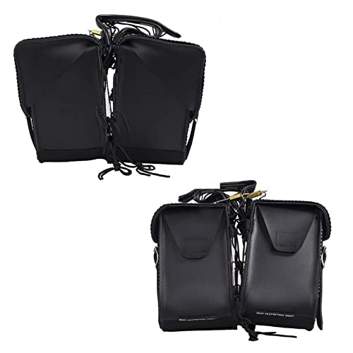 Motorcycle Saddle Bags Synthetic Leather Luggage Bag Waterproof Throw Over Saddlebags For Motorcycle Softails Sportsters Choppers Dyna V