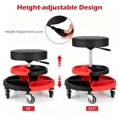 Rolling Shop Stools with Wheels