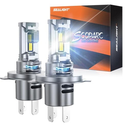 H4/9003/HB2 Bulb, 70,000LM Super Brighter,6500K Cool White H4/9003/HB2 Bulbs or Fog,3 Min Plug and Play Lights Combo, Pack of 2 (2 Count)