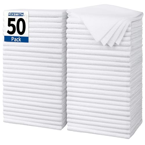 White Microfiber Cleaning Cloth (50 Count)