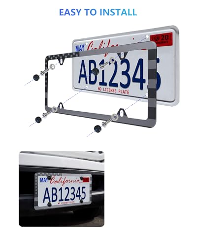 American Flag License Plate Frames