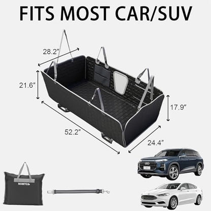 Durable Hard Bottom Dog Car Seat Cover for Large Dogs