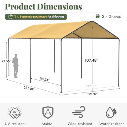 Carport 10‘ x 20’ Garage Car Canopy w
