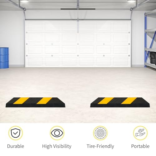 Heavy Duty Parking Curb Wheel Stop (4 Count)