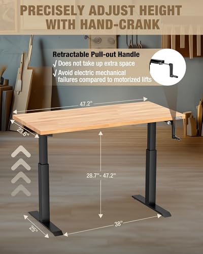 47.2" x 23.6" Adjustable Workbench with Crank Handle