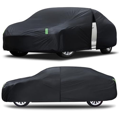 Car Cover Waterproof All Weather for Automobiles Full Exterior Covers Outdoor Rain Sun UV Protection w