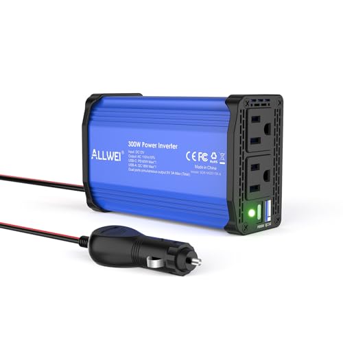 300W Car Power Inverter 12V DC to 110V AC Power Inverter for Car