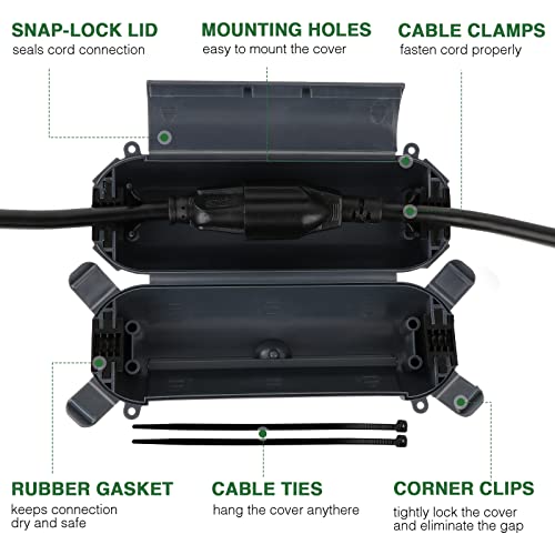 Outdoor Extension Cord Cover (3 Count)
