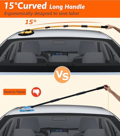 56.7" Car Wash Brush Mop Microfiber Car Washing Sponge with Long Handle
