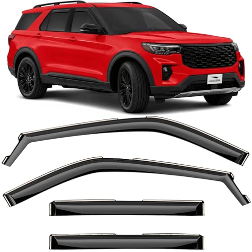 in Channel Extra Durable Rain Guards for Ford Explorer 2020