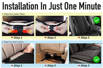 Car Seat Cushion with Back Support Pillow (2 Count)