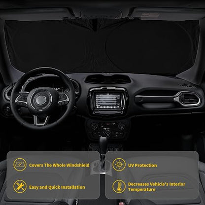 Windshield Sun Shade for Jeep Patriot Renegade 2015