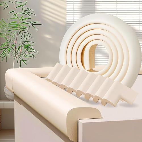 Foam Baby Edge Protector Strip Furniture Safety 1 Rolls+ 8 Corners (8 Count)