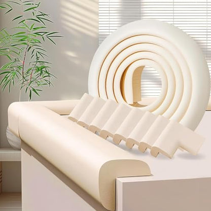 Foam Baby Edge Protector Strip Furniture Safety 1 Rolls+ 8 Corners (8 Count)
