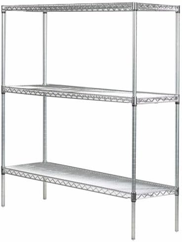 Omega 21" Deep x 72" Wide x 80" High 3 Tier Gray Starter Shelving Unit
