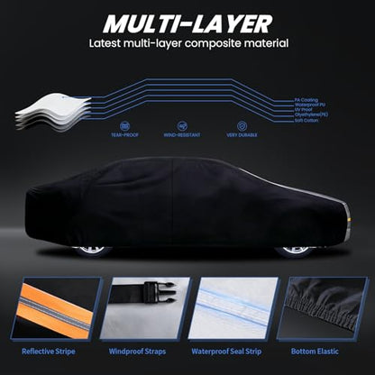 Multi Layer Car Cover Custom Fit for Pontiac Solstice