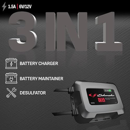 1.5A Onboard Car Battery Charger and Maintainer