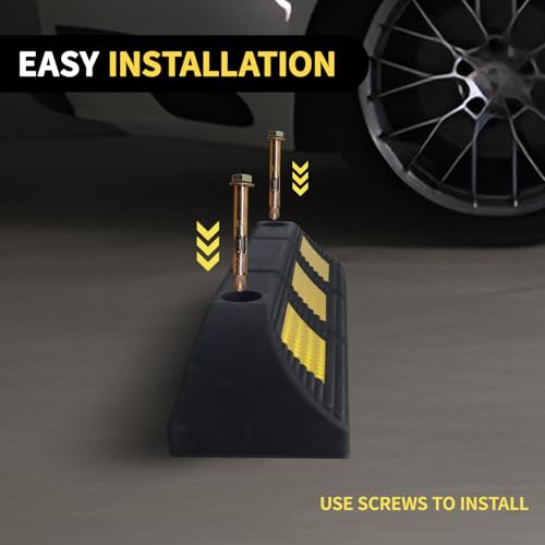 Heavy Duty Rubber Parking Stopper 4 Pack