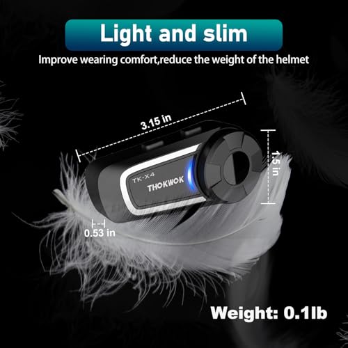 TK X4 Motorcycle Bluetooth Headset (2 Count)