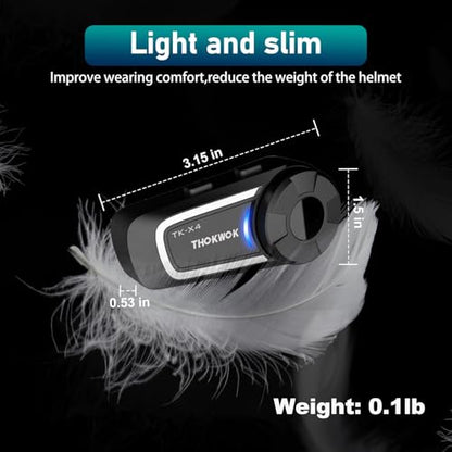 TK X4 Motorcycle Bluetooth Headset (2 Count)