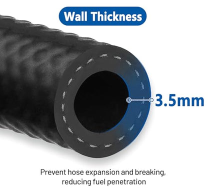 Rubber Fuel Hose Line Push Lock 1 (10 Foot)