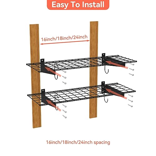 2 Pack Garage Wall Shelves