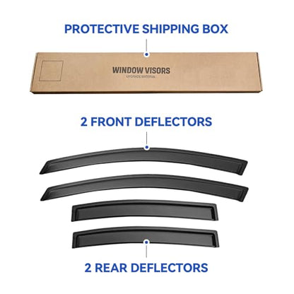 Window Visors Rain Guards for 2000 (4 Count)