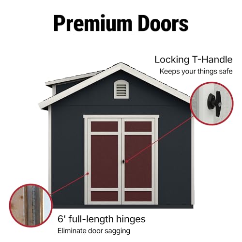 Designer 12x10 Wooden Storage Shed with Dormer